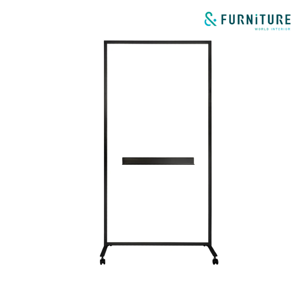 &FURNiTURE TWPF-WH9018 ホワイトボードパーテーション 幅90cm 高さ180cm 両面 マグネット対応 キャスター付 会議間仕切り